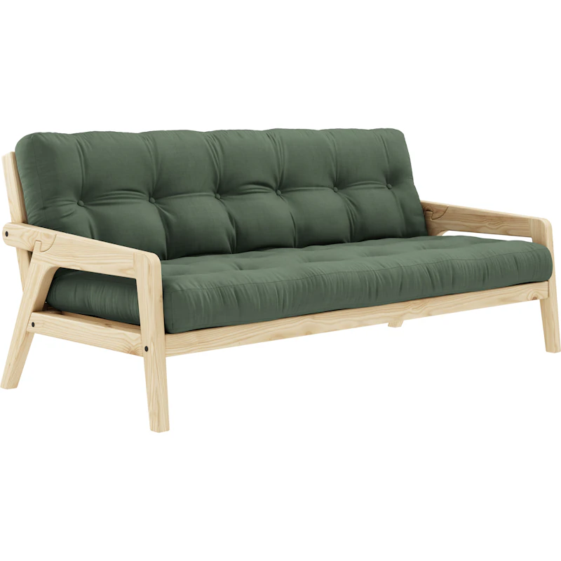 Grab Vuodesohva Patjalla, Kirkas Lakattu / Olive Green