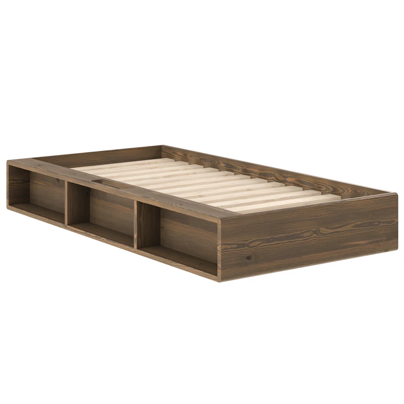 Ziggy Bed Frame 90x200 cm, Carob Brown