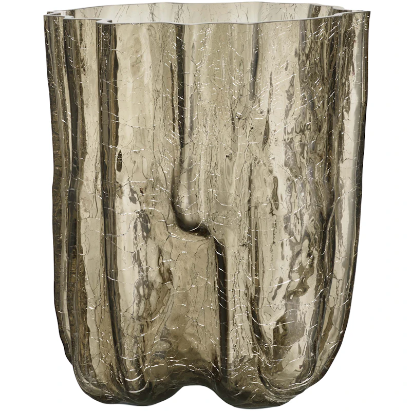 Crackle Vaasi 27 cm, Ruskeanharmaa
