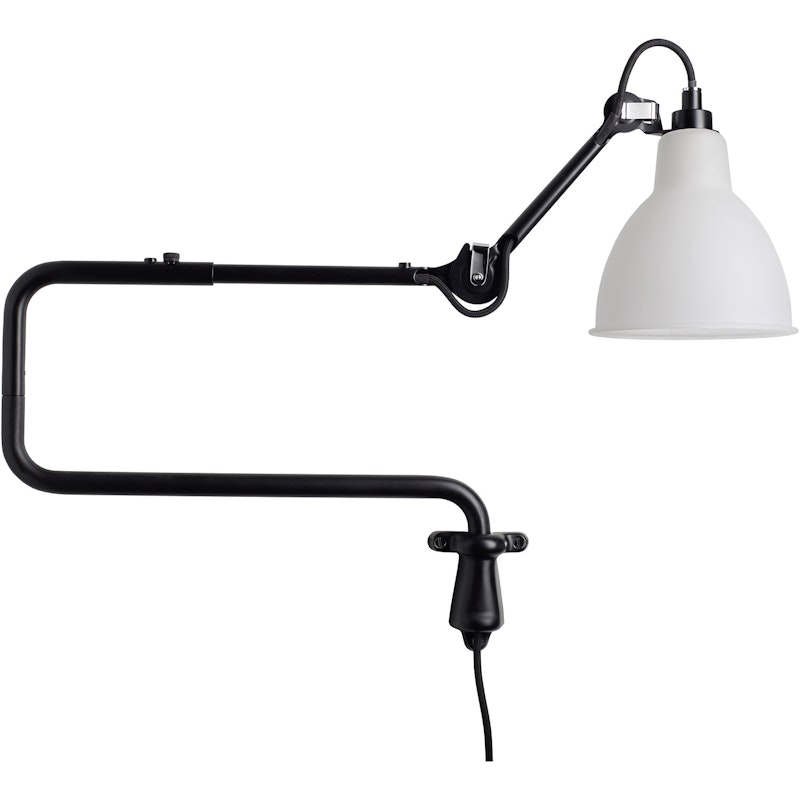 Lampe Gras N°303 Seinävalaisin, Musta / Huurrettu Lasi