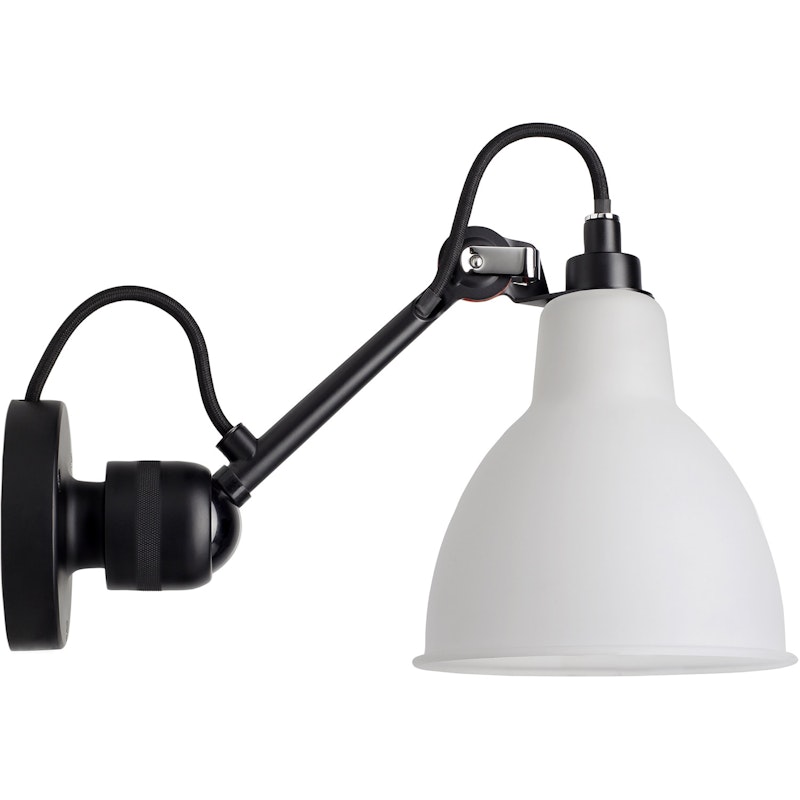 La Lampe Gras N°304 Seinävalaisin Kytkimellä, Musta / Huurrettu Lasi