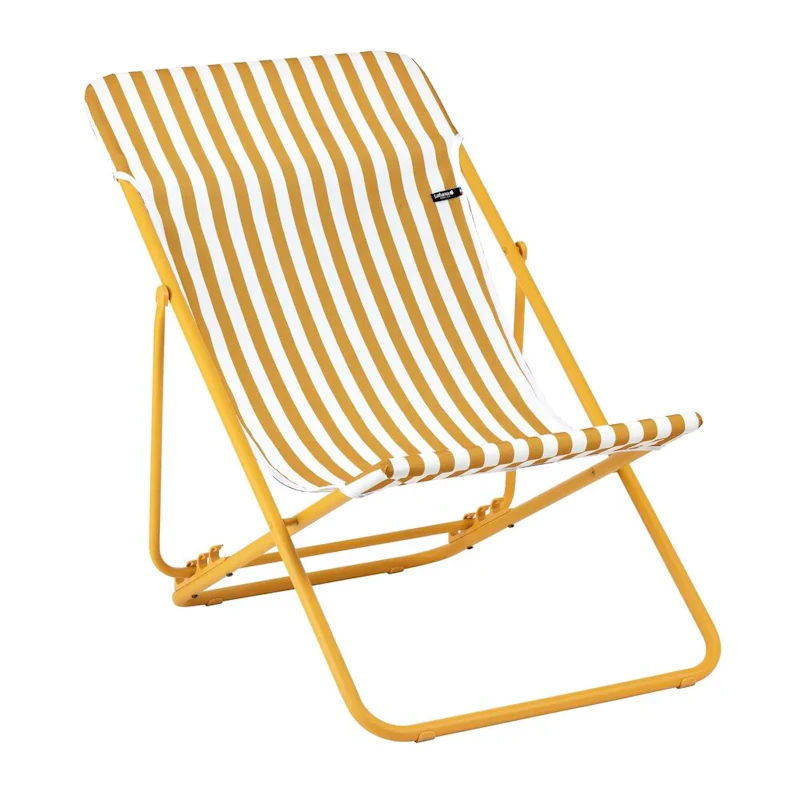 Maxi Transat Folding Deckchair, Yellow