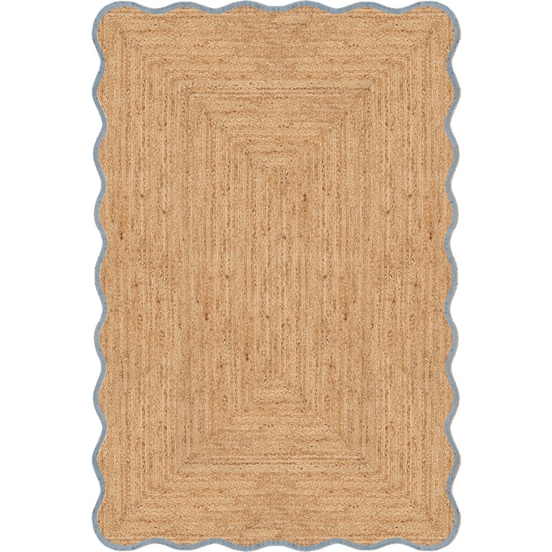 Scallop Juuttimatto 250x350 cm, Misty Blue