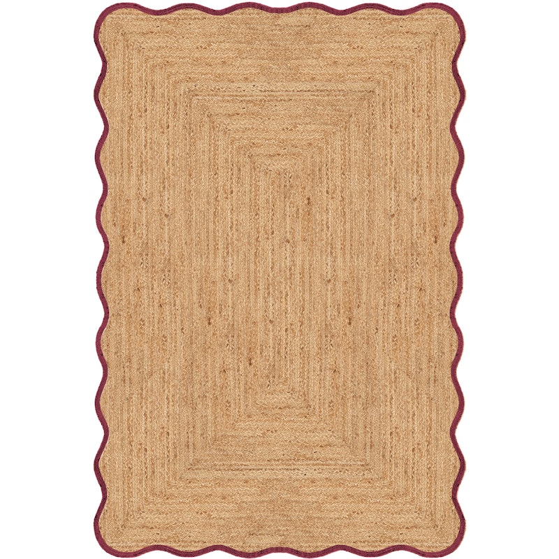Scallop Juuttimatto 200x300 cm, Burgundinpunainen