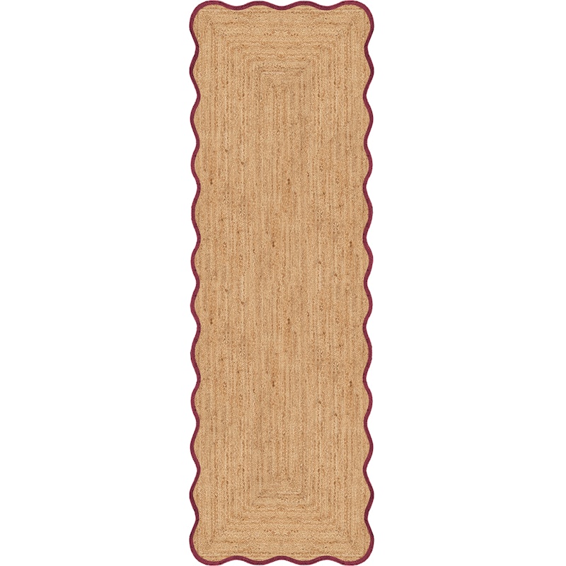 Scallop Juuttimatto 75x200 cm, Burgundinpunainen