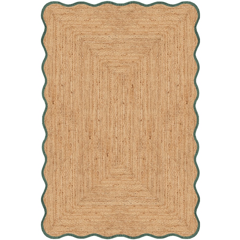 Scallop Juuttimatto 140x200 cm, Tummanvihreä