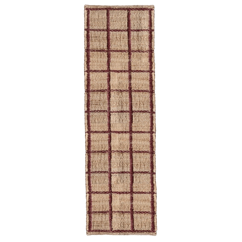 Strata Juuttimatto 75x240 cm, Burgundinpunainen