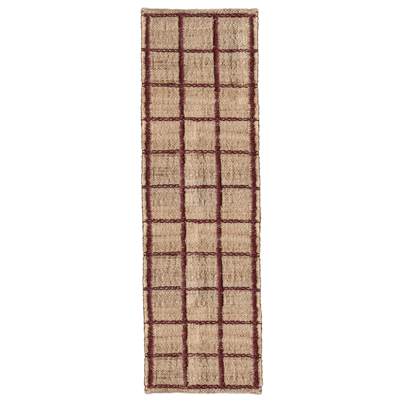 Strata Juuttimatto 75x240 cm, Burgundinpunainen