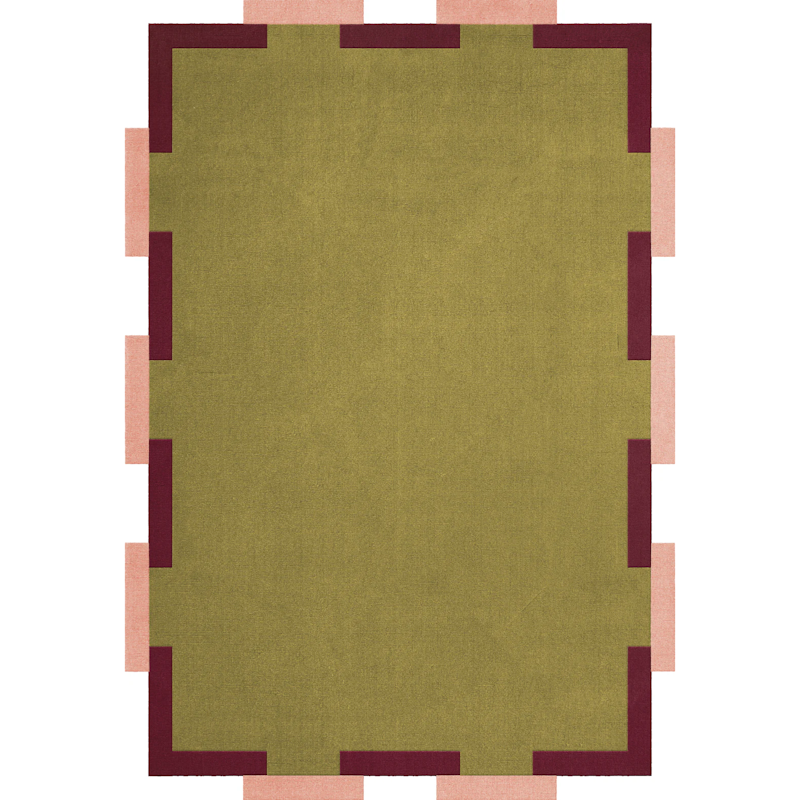 Teklan Fregio Villamatto 180x270 cm, Olive / Blush