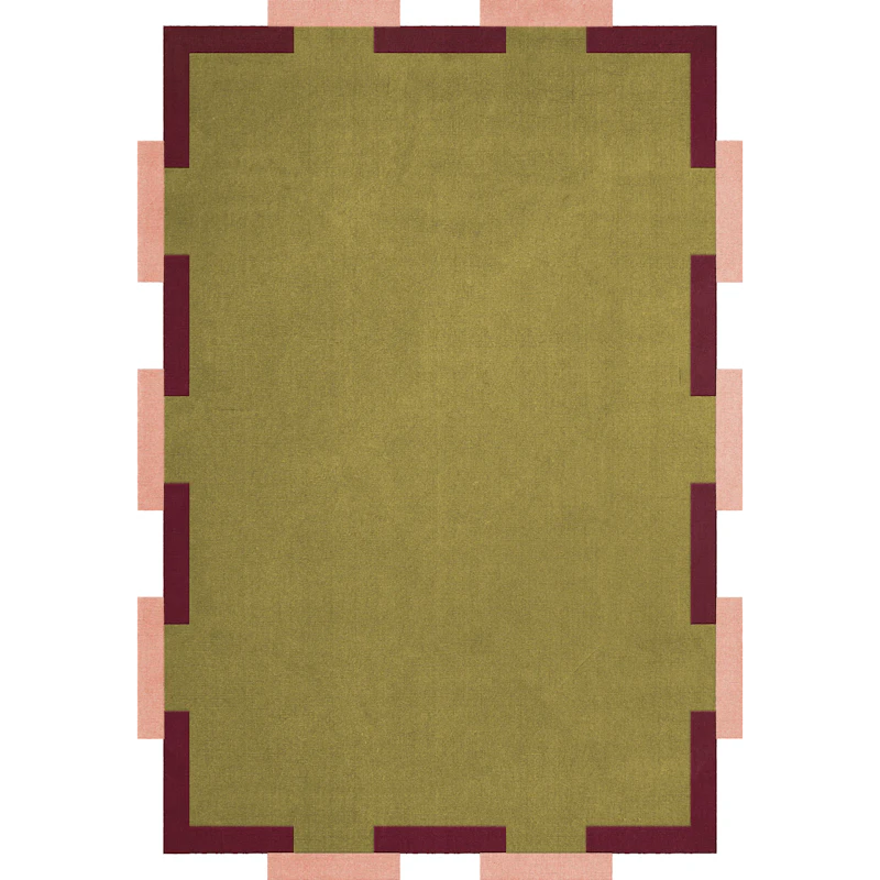 Teklan Fregio Villamatto 180x270 cm, Olive / Blush
