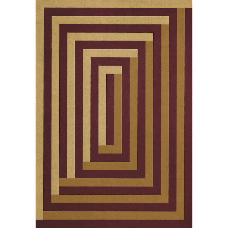 Teklan Labyrinth Villamatto 250x350 cm, Hiekanvärinen / Mulberry