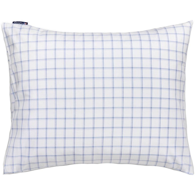 Check Lyocell Oxford Tyynynpäällinen 50x60 cm, Valkoinen/Sininen