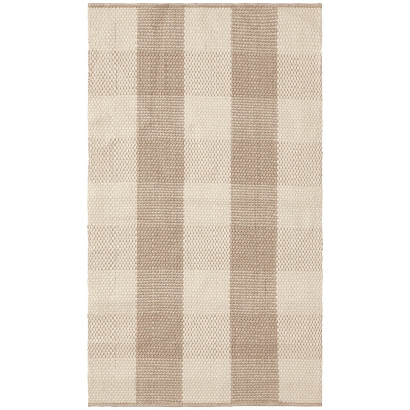 Checked Jute Matto 170x240 cm, Beige/Natural