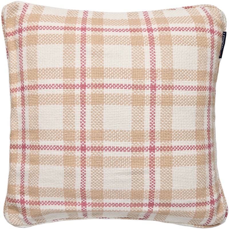 Checked Organic Tyynynpäällinen 50x50 cm, Pinkki