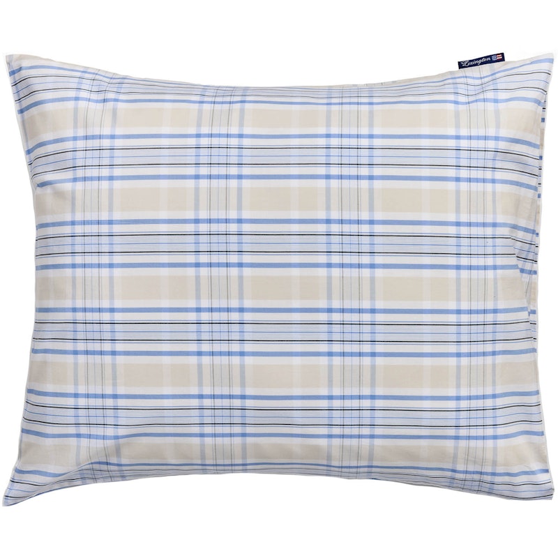 Checked Poplin Tyynynpäällinen 50x60 cm, Beige/Sininen