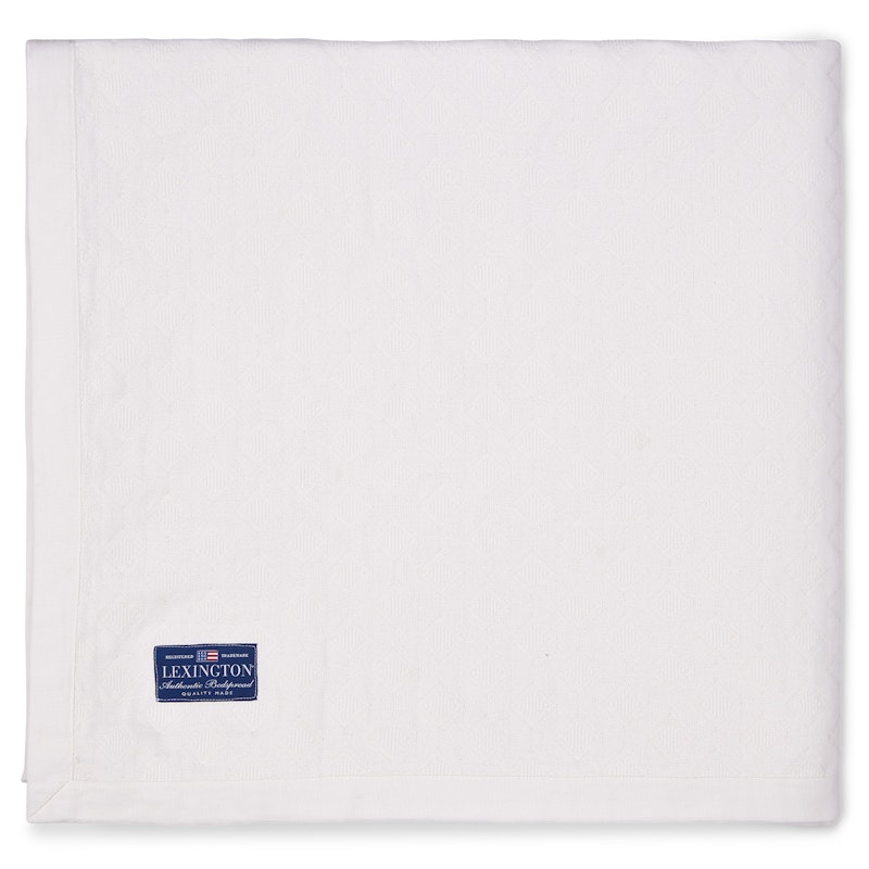 Diamond Jacquard Päiväpeite 160x240 cm, Valkoinen