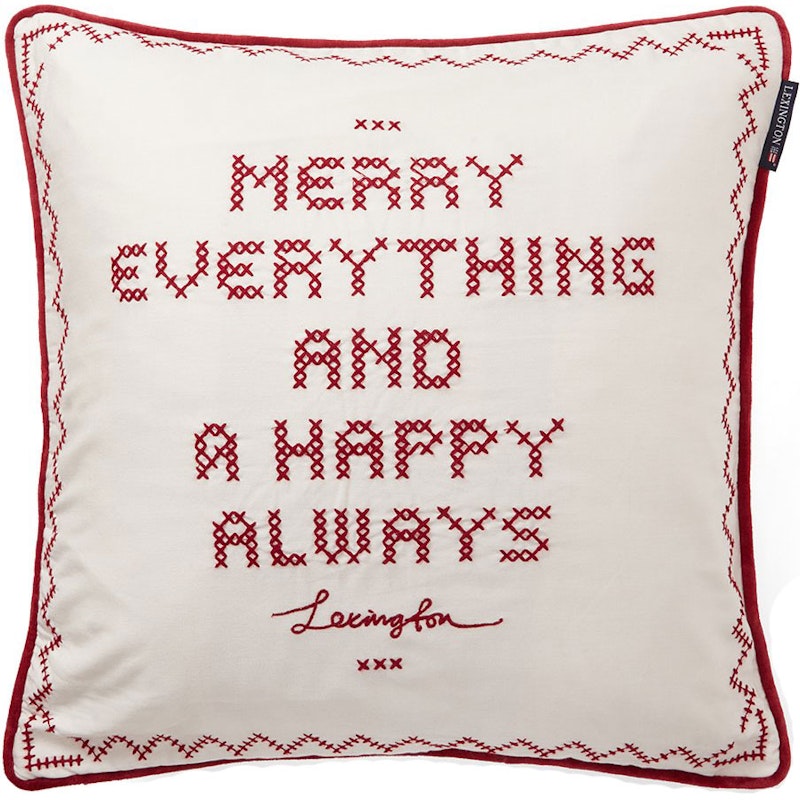 Happy Always Organic Cotton Tyynynpäällinen 50x50 cm, Snow White / Punainen