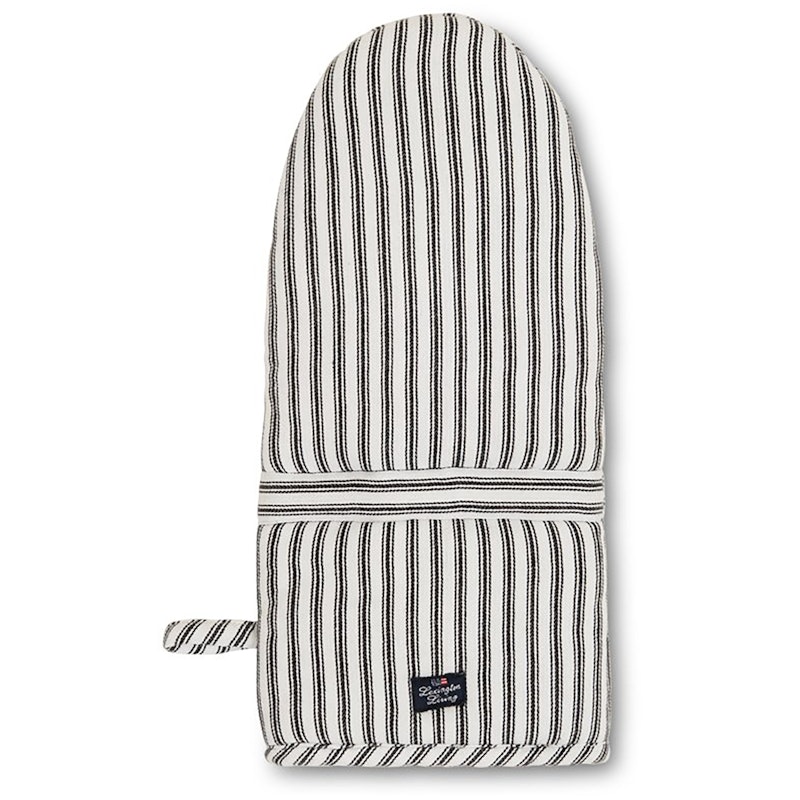 Icons Herringbone Striped Patakinnas, Musta