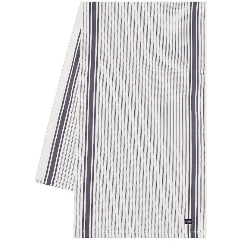 Icons Striped Organic Cotton Oxford Kaitaliina 50x150 cm, Valkoinen / Dress Blue