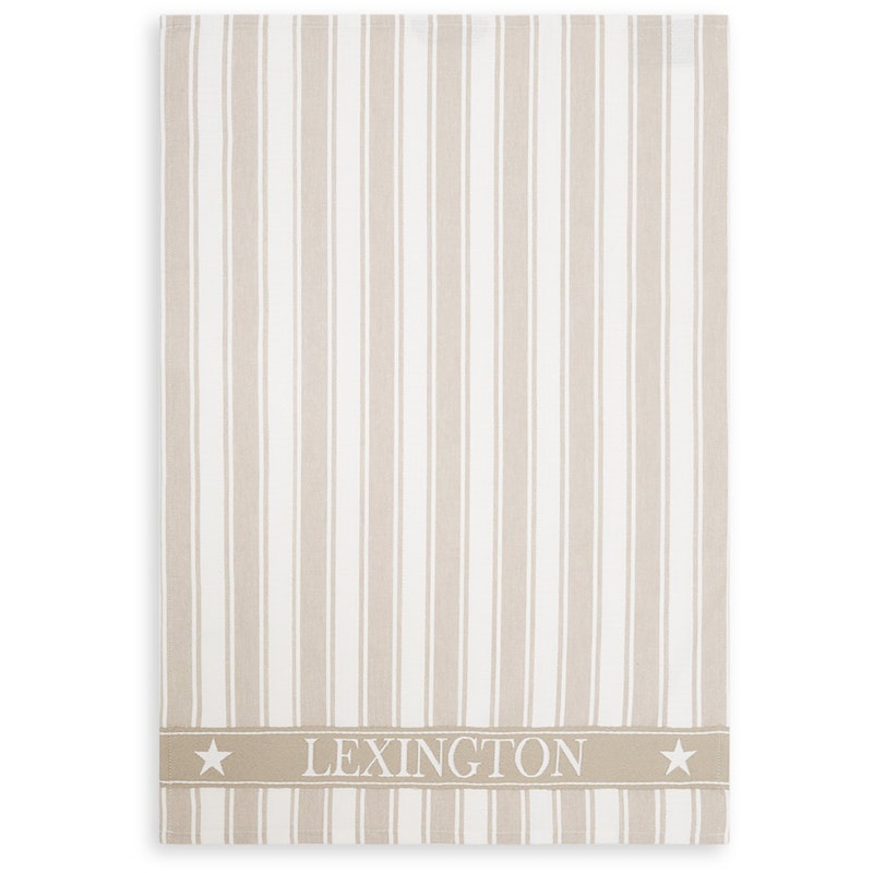 Icons Twill Waffle Striped Keittiöpyyhe, Beige