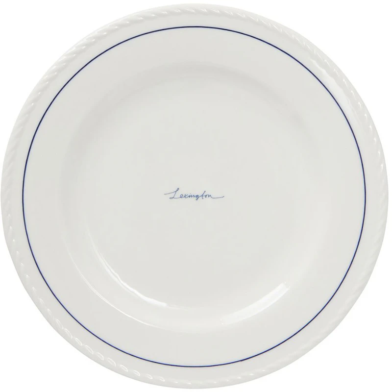 Lexington Porcelain Jälkiruokalautanen 22 cm 4 kpl:n pakkaus, Valkoinen / Tummansininen