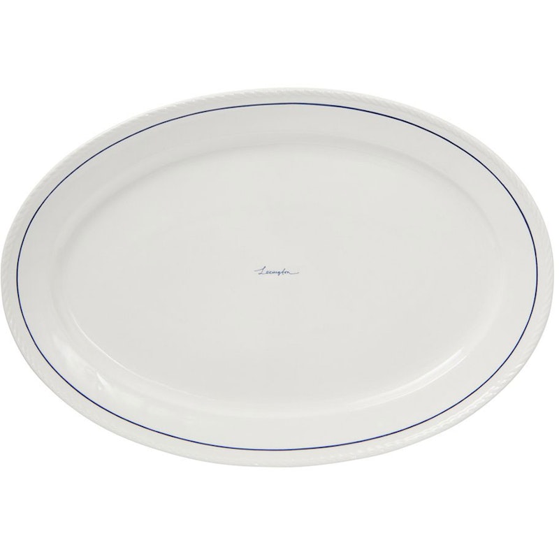Lexington Porcelain Tarjoiluastia Soikea, Valkoinen / Tummansininen