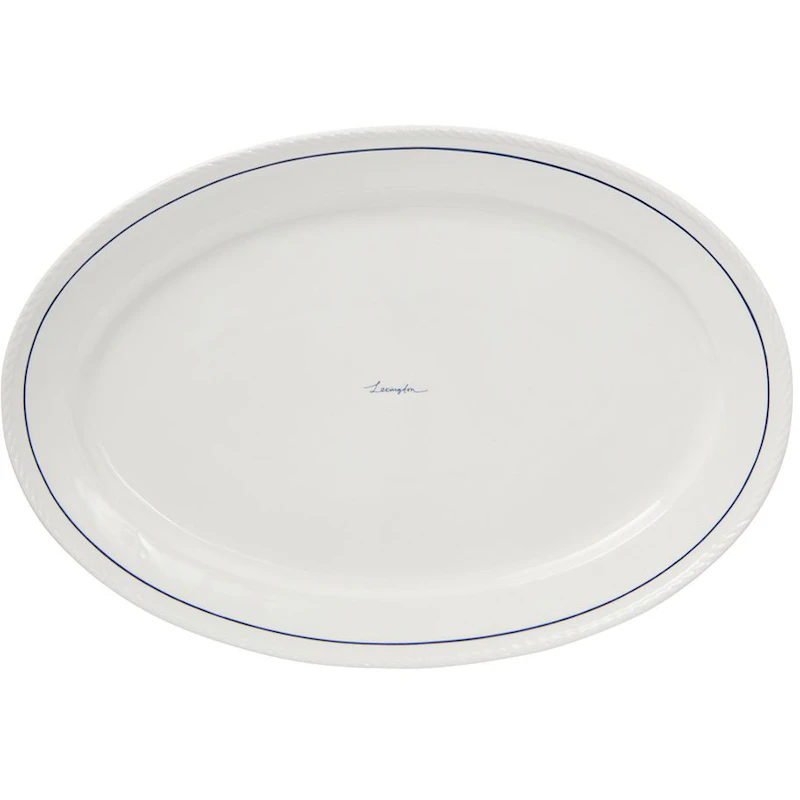 Lexington Porcelain Tarjoiluastia Soikea, Valkoinen / Tummansininen