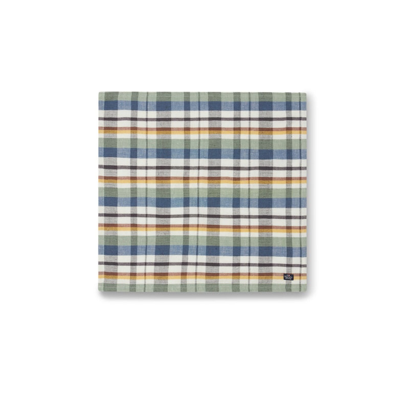 Multi Checked Cotton/Linen Servetti 50x50 cm