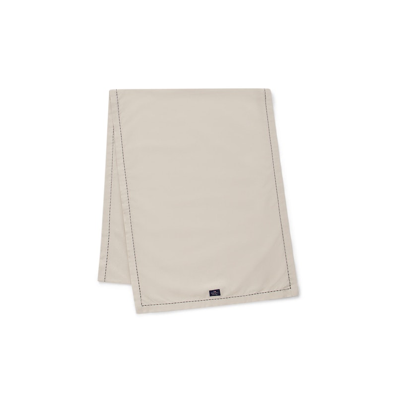 Organic Cotton Oxford Kaitaliina Raskailla Ompeleilla 250x50 cm, Beige
