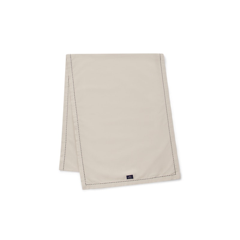 Organic Cotton Oxford Kaitaliina Raskailla Ompeleilla 250x50 cm, Beige