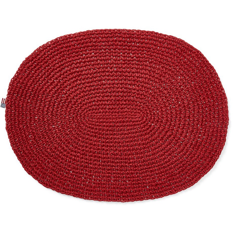 Oval Paper Straw Tabletti 35x45 cm, Punainen