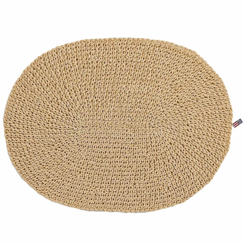 Oval Paper Straw Tabletti 35x45 cm, Luonnollinen