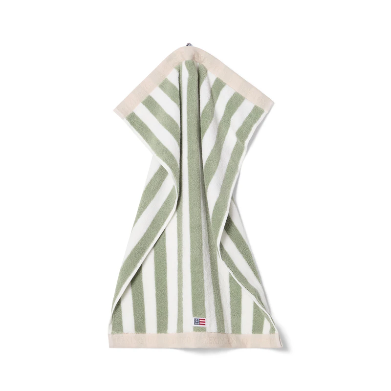 Pyyhe 30x50 cm, Vihreä / Valkoinen / Moonbeam