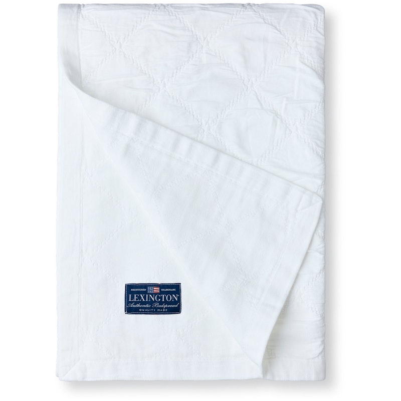 Signature Star Organic Cotton Quilted Päiväpeite 160x240 cm, Valkoinen