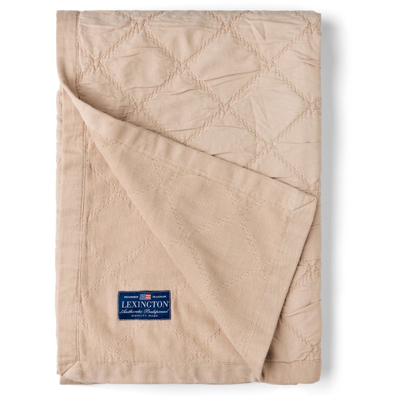 Signature Star Organic Cotton Quilted Päiväpeite 160x240 cm, Beige