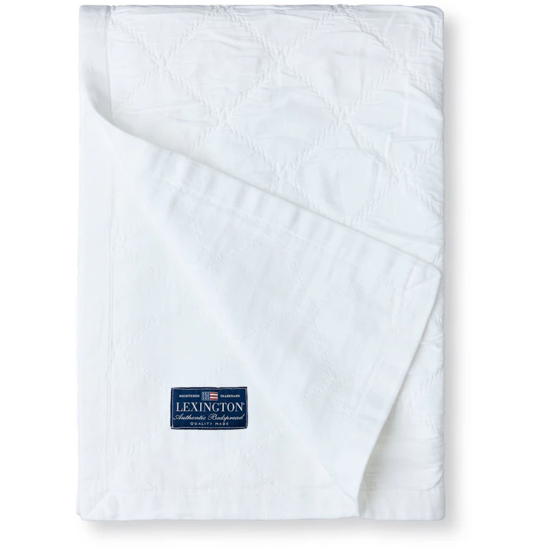 Signature Star Organic Cotton Quilted Päiväpeite 160x240 cm, Valkoinen