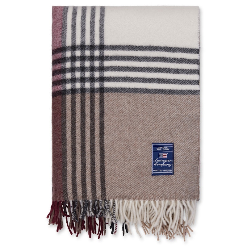 Huopa 130x170 cm, Stone/Viininpunainen