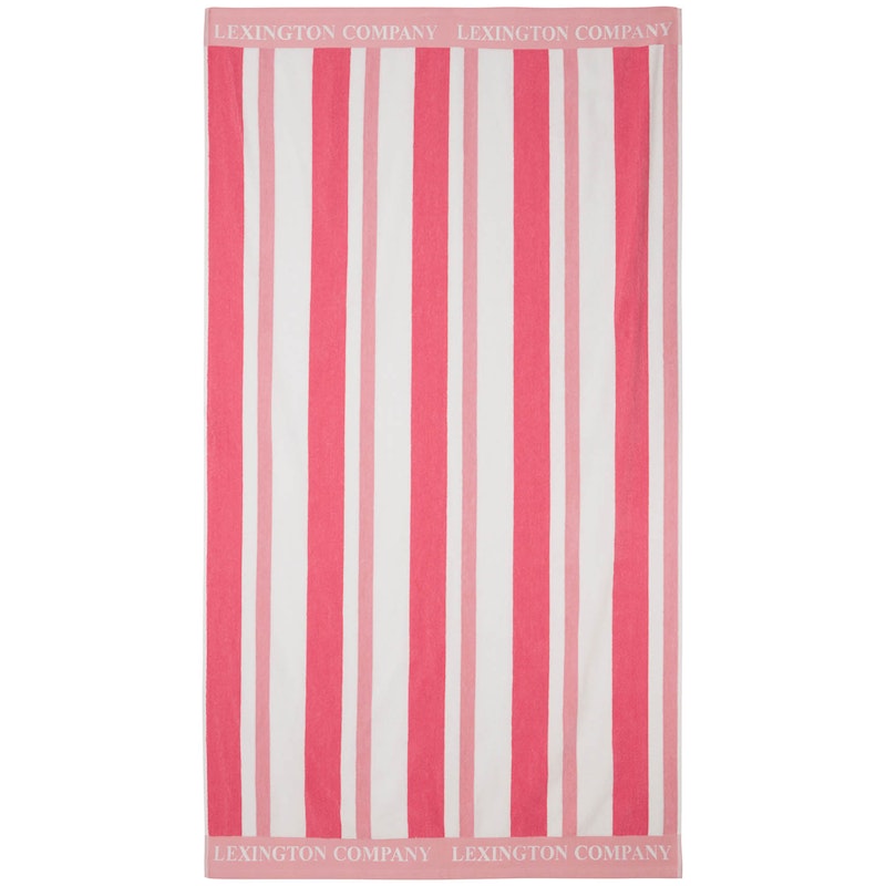 Striped Rantapyyhe 100x180 cm, Punainen