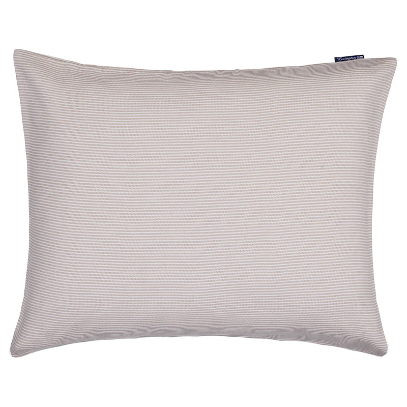 Striped Lyocell/Flannel Tyynynpäällinen 50x60 cm, Beige