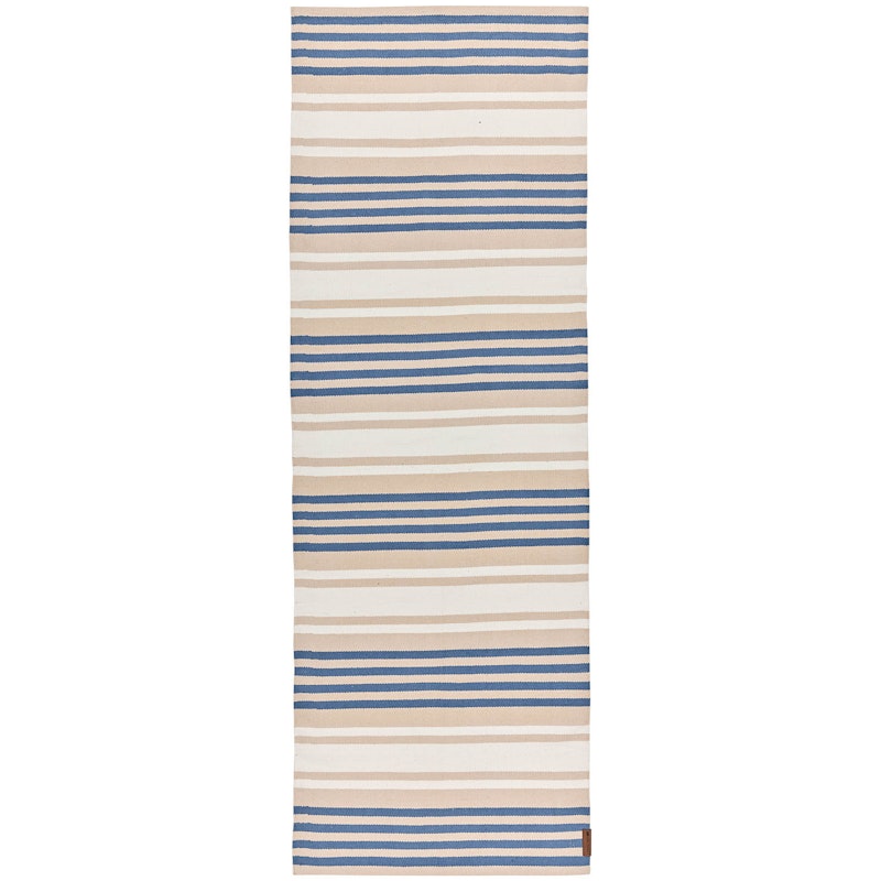 Striped Matto 80x220 cm, Sininen/Beige