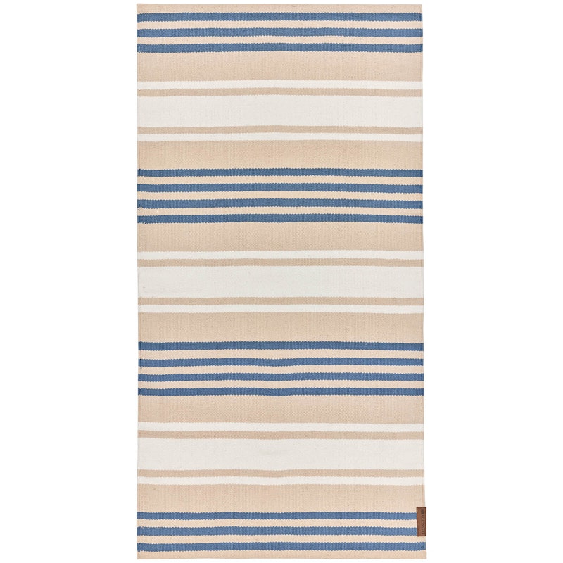 Striped Matto 70x130 cm, Sininen/Beige