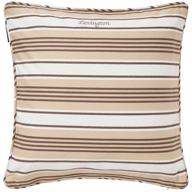 Striped Organic Tyynynpäällinen 50x50 cm, Beige