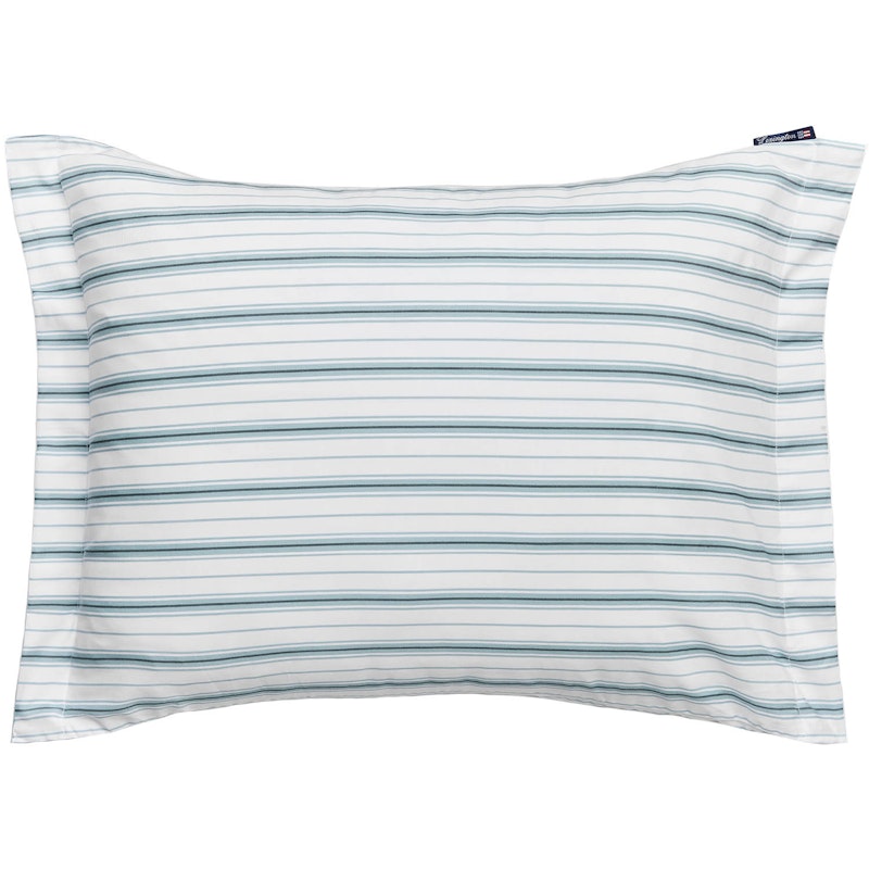 Striped Poplin Tyynynpäällinen 50x60 cm, Valkoinen/Eucalyptus