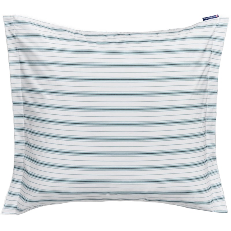 Striped Poplin Tyynynpäällinen 65x65 cm, Valkoinen/Eucalyptus