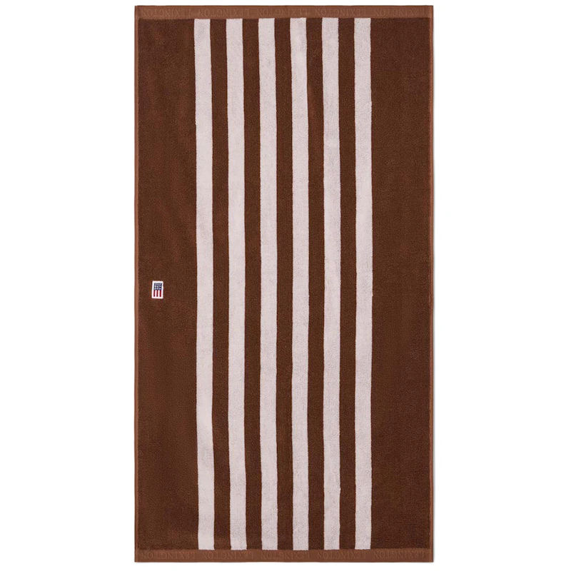 Raidallinen froteepyyhe 70x130 cm, Fudge / Lumikki