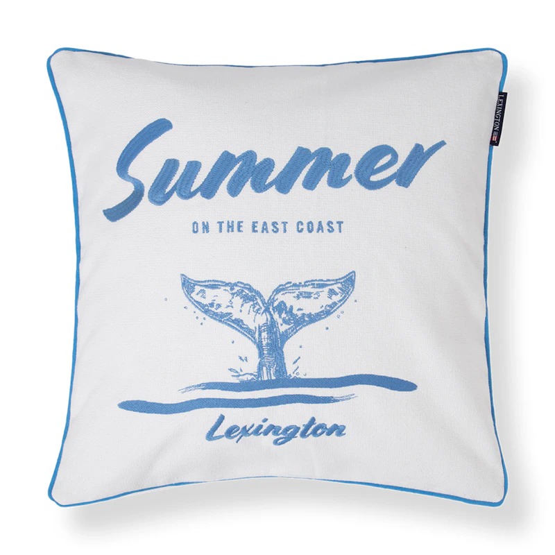 Tyynynpäällinen 50x50 cm, Valkoinen / Sininen