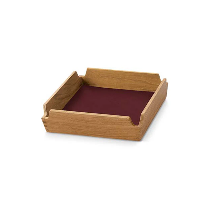 Airy Teak Tarjotin Mini, Burgundy