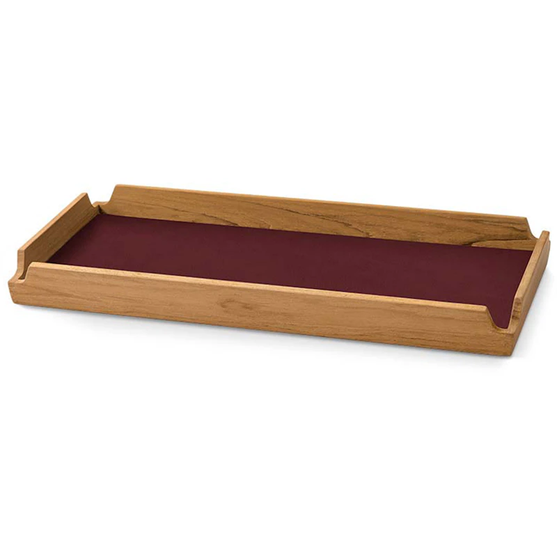 Airy Teak Tarjotin Slim, Burgundy