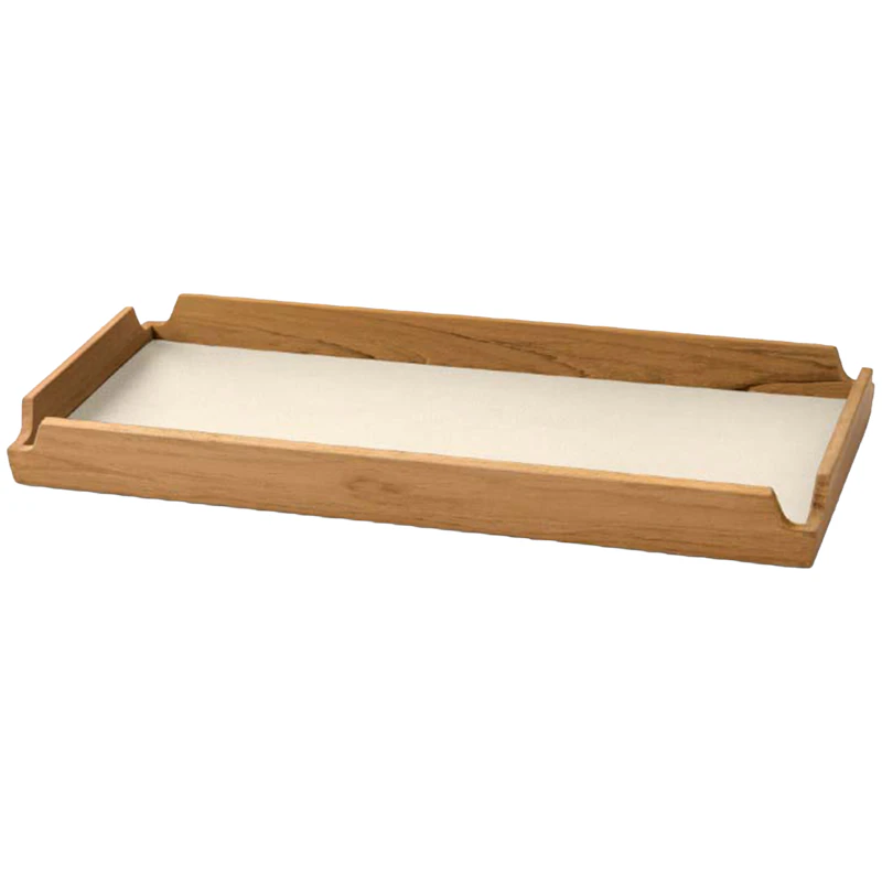 Airy Teak Tarjotin Slim, Vanilla