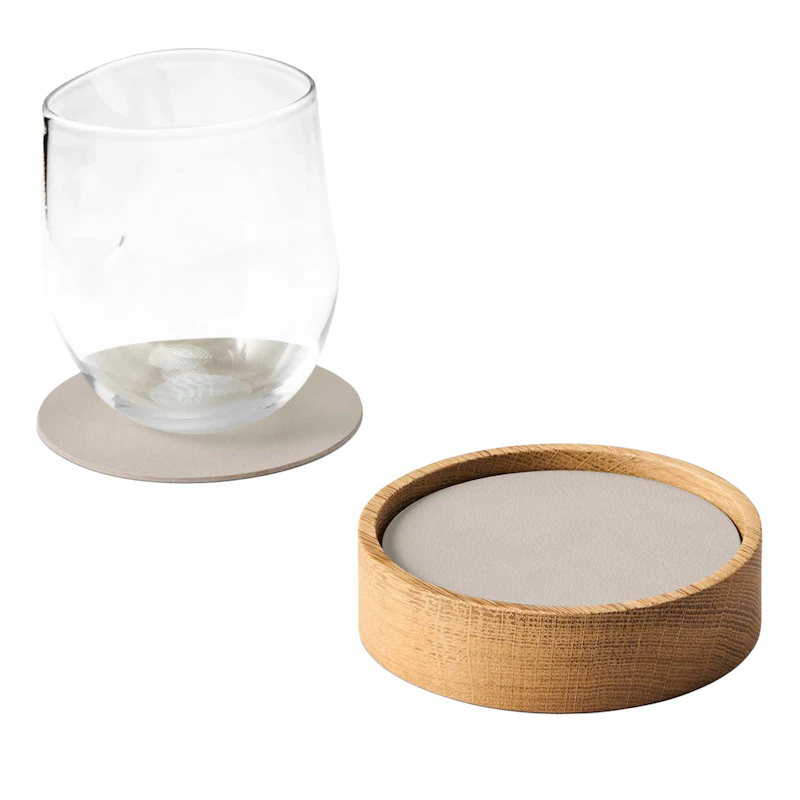 Circle S Laatikko & Lasinalunen 8 kpl:n pakkaus, Tammi / Oyster White